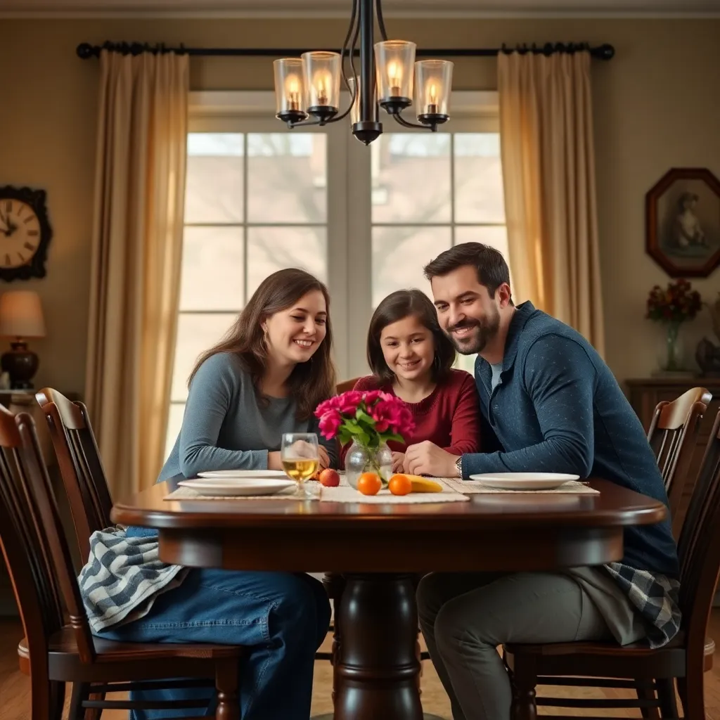 A family together at a table in Maryland, representing support and hope in recovery